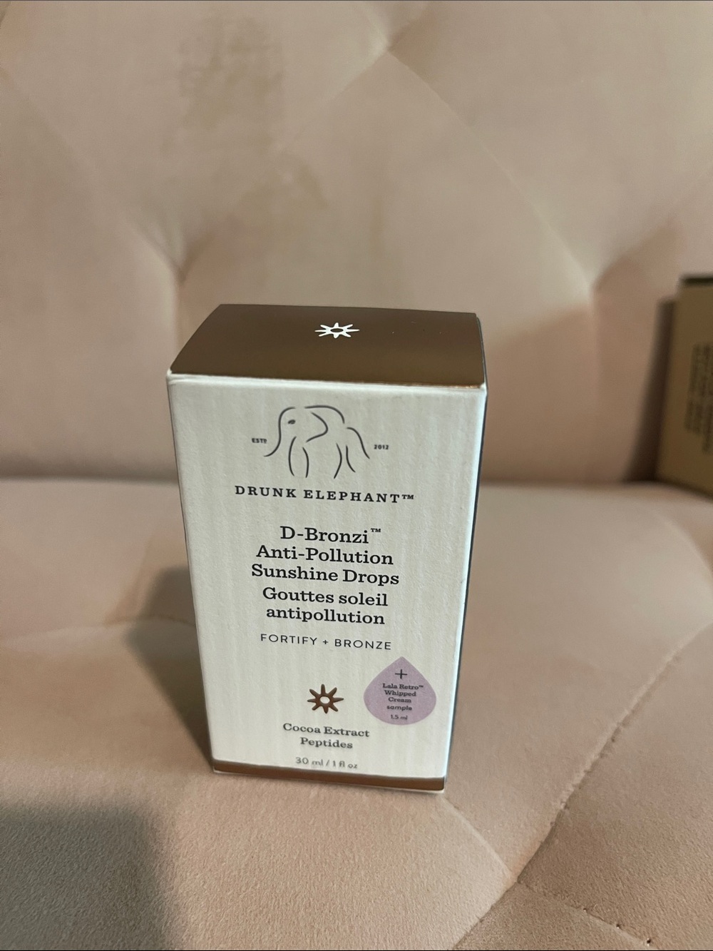 Drunk Elephant D-Bronzi Anti-Pollution Sunshine Drops - White & Brown Packaging